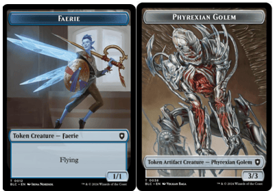 Faerie (0012) // Phyrexian Golem (0038) Double-Sided Token